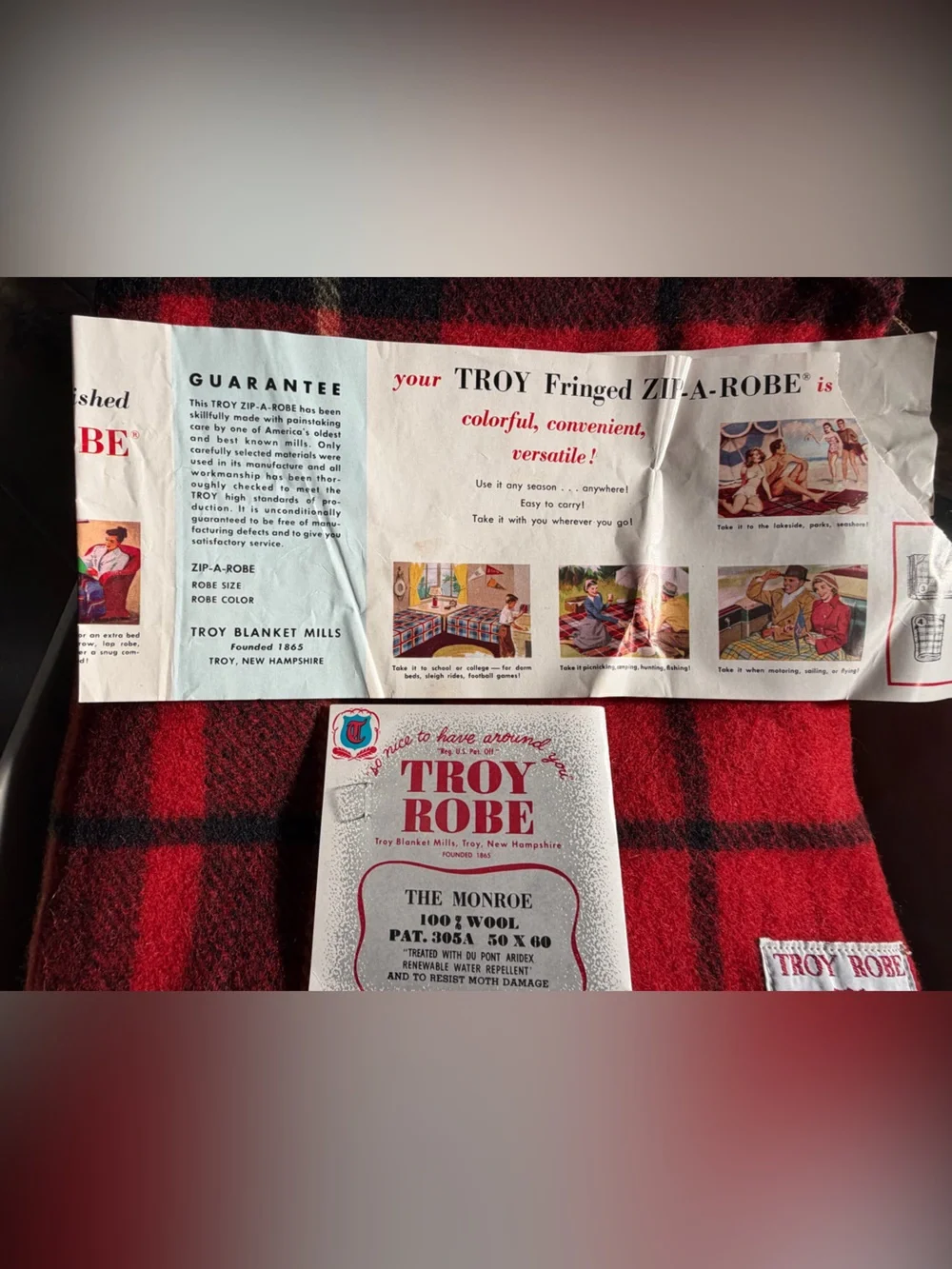 NIB 1950’s 100% wool blanket